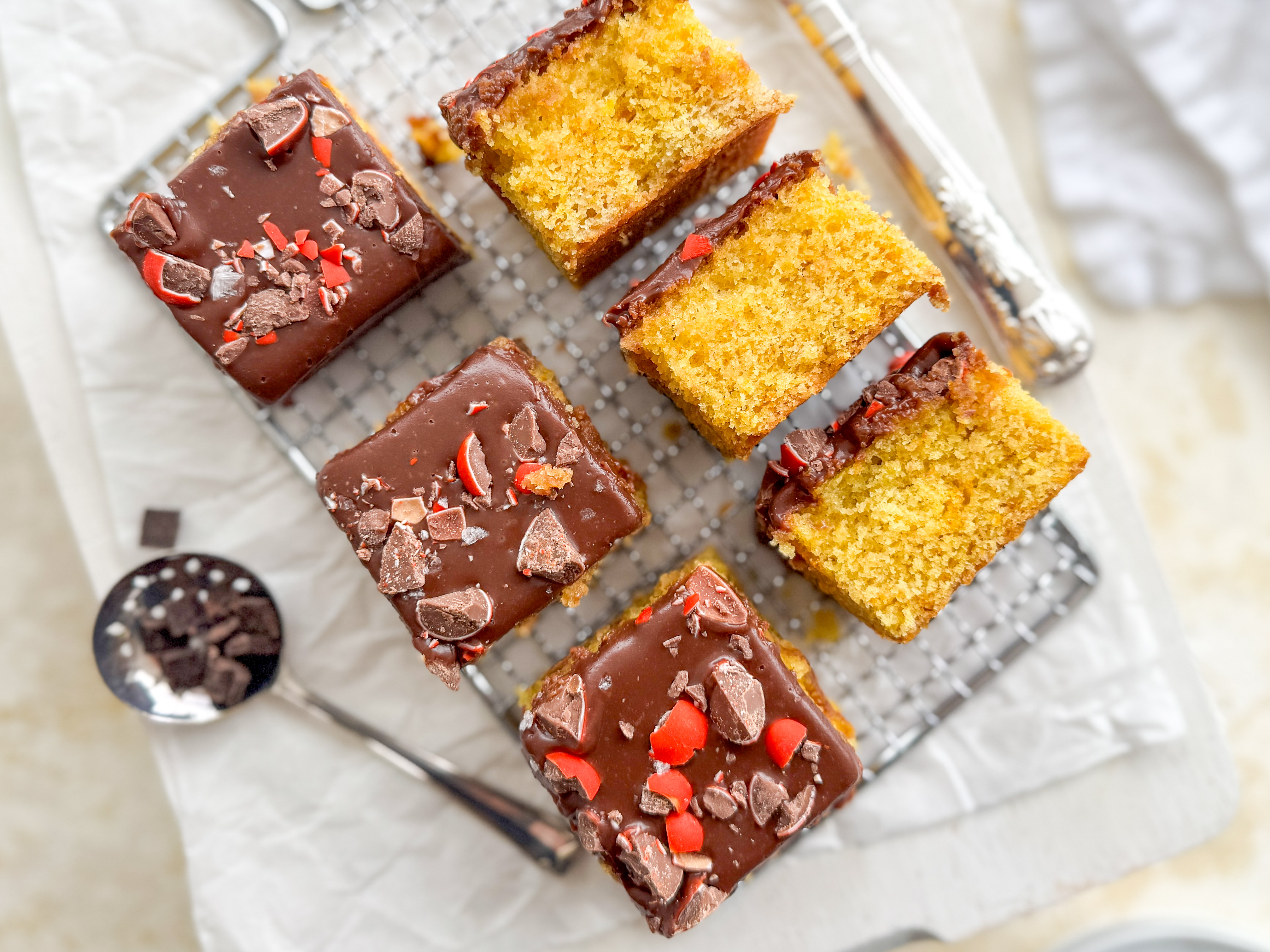 Photograph of Chocolate Orange Drizzle Slice