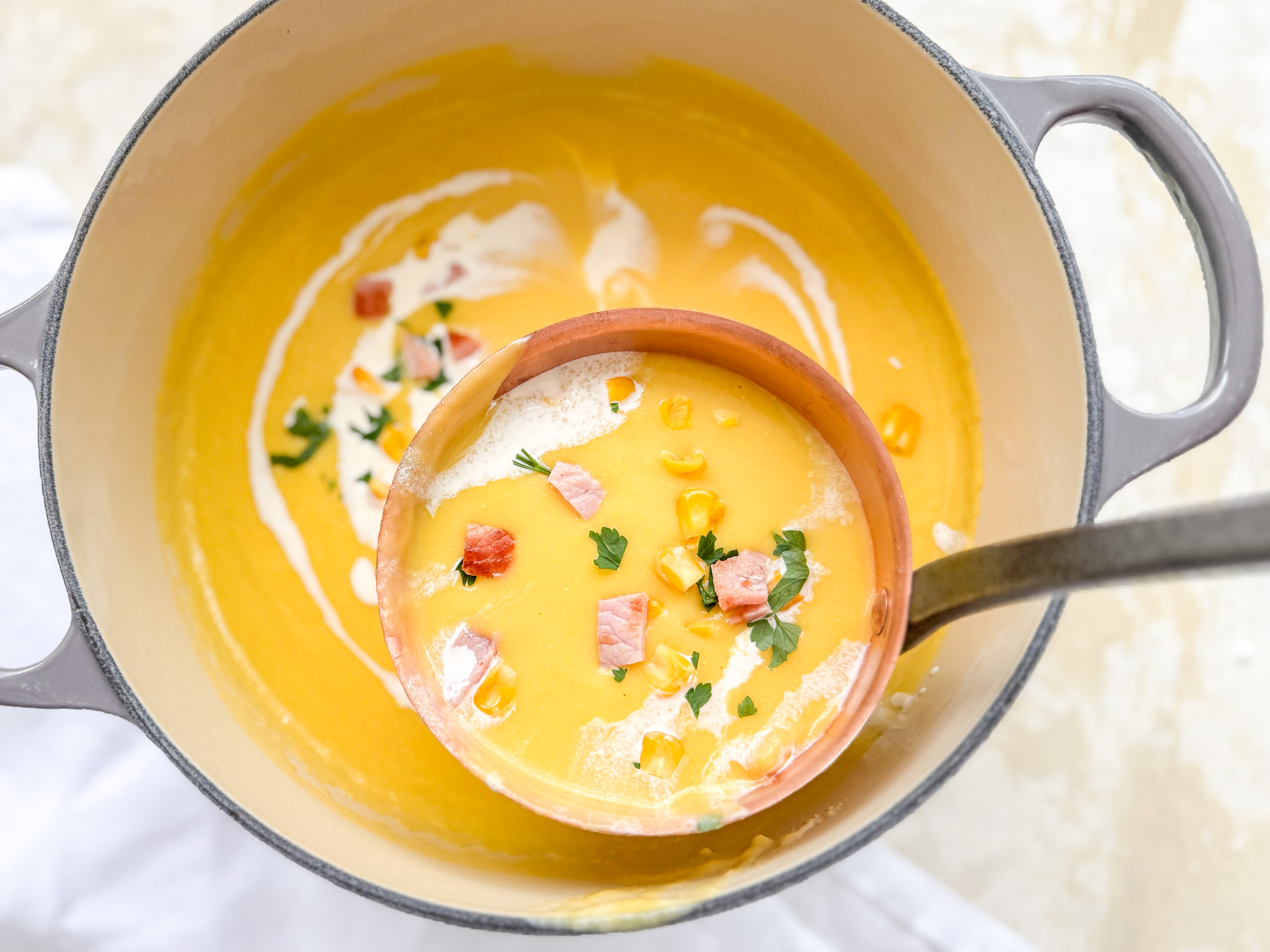 Photograph of Cream of Sweetcorn Soup