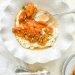 Photograph of Angela Hartnett’s Poached Apricots with Whipped Vanilla Ricotta