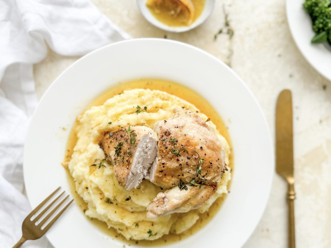 Photograph of Ina Garten's Lemon and Garlic Chicken