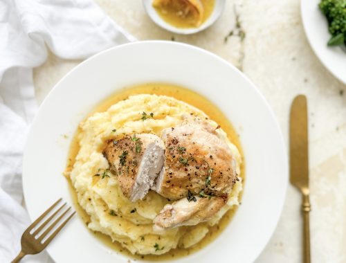Photograph of Ina Garten's Lemon and Garlic Chicken