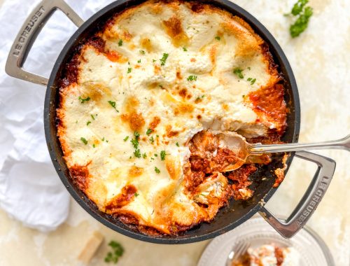 Photograph of Quick Lasagne with a Creamy Mascarpone Topping